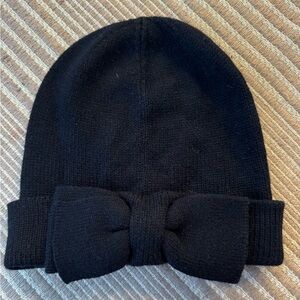 Kate Spade New York Black Bow Beanie